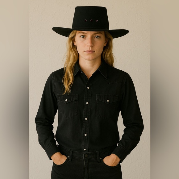 Silver Spur B Bar H Quarter Horse Cowboy RodeoWestern Premium Wool Felt women
